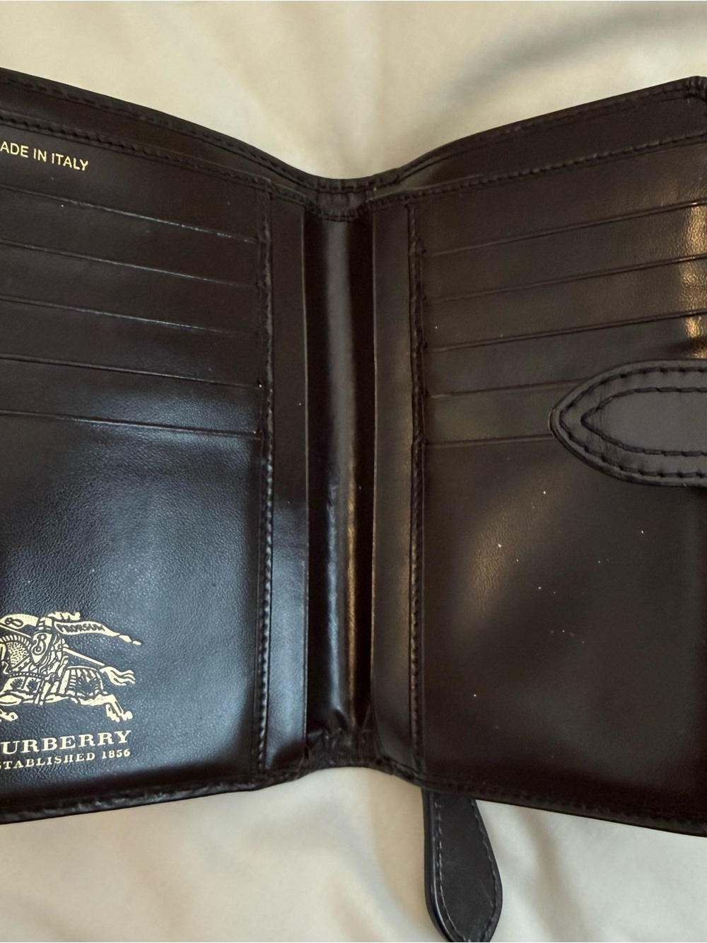 BURBERRY Haymarket Check Coated Canvas Leather Poppy Wallet - Picture 5 of 14